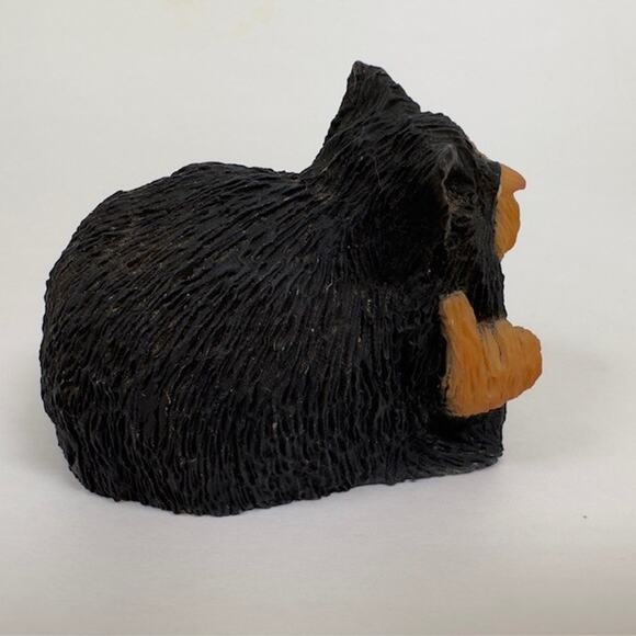 D&D Studios Frumps Cat w/Bowtie Figurine Resin Black & Tan Kitten 1990s Vintage - Picture 9 of 10